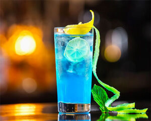 Blue lagoon cocktail