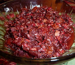 Cherry and pomegranate chutney