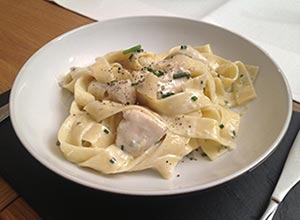 Chicken Dolcelatta with pappardelle