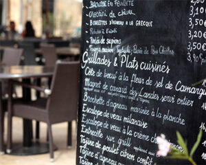 French menu words