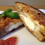 Fried mozzarella sandwich