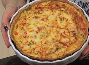 Roasted vegetable quiche