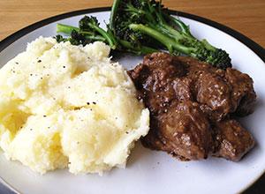Beef and black pudding stew