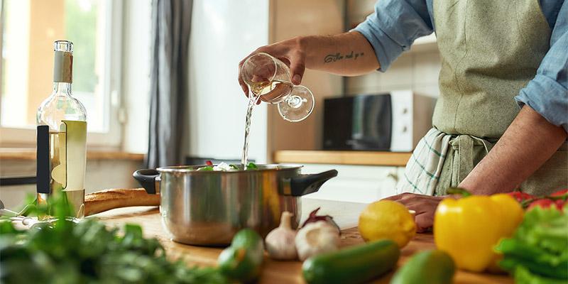 Cooking with wine