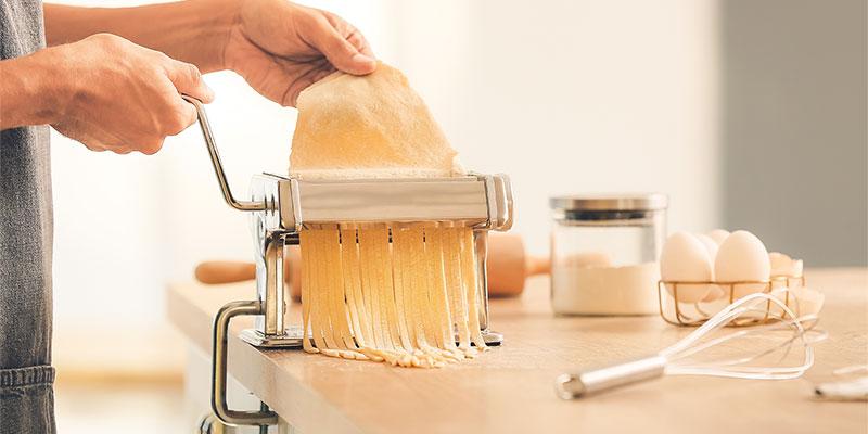 Hand making pasta