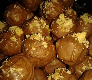 Hazelnut praline truffles