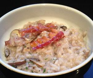 Pancetta and wild mushroom risotto