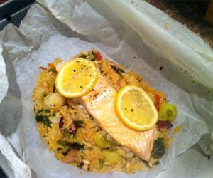 Salmon en papillote