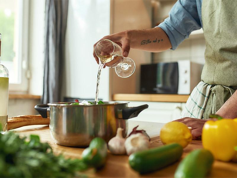 Cooking with wine