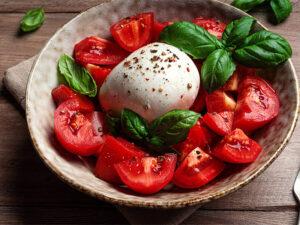 Caprese salad with burrata