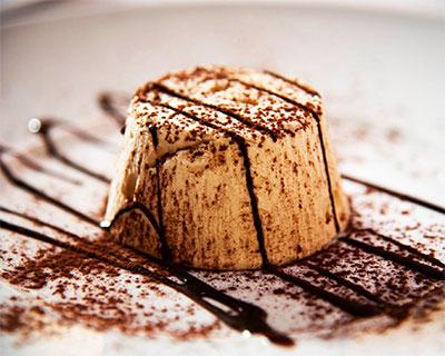 Semifreddo with walnut and chocolate
